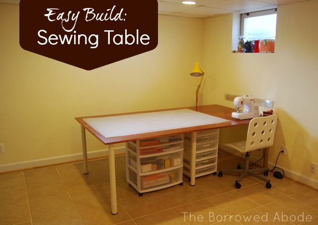 Cheap & Easy: Build a Large (or tiny) Sewing & Crafting Table - The  Borrowed AbodeThe Borrowed Abode